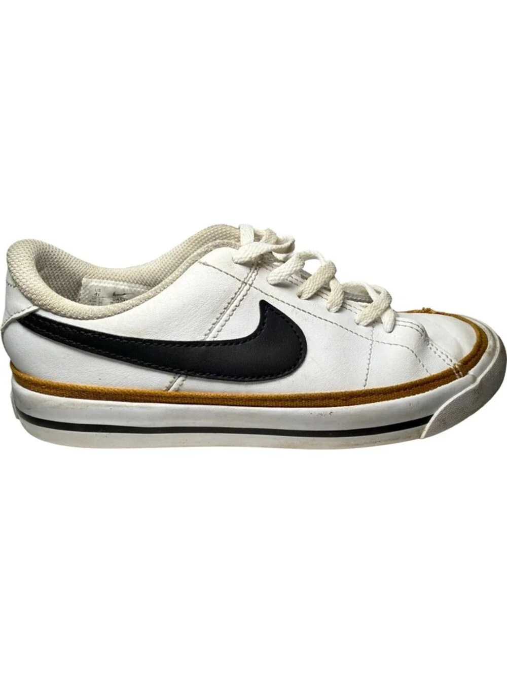 Nike Court Legacy GS White Black Desert Orchard DA5380-102 Size 4Y Womens 5.5
